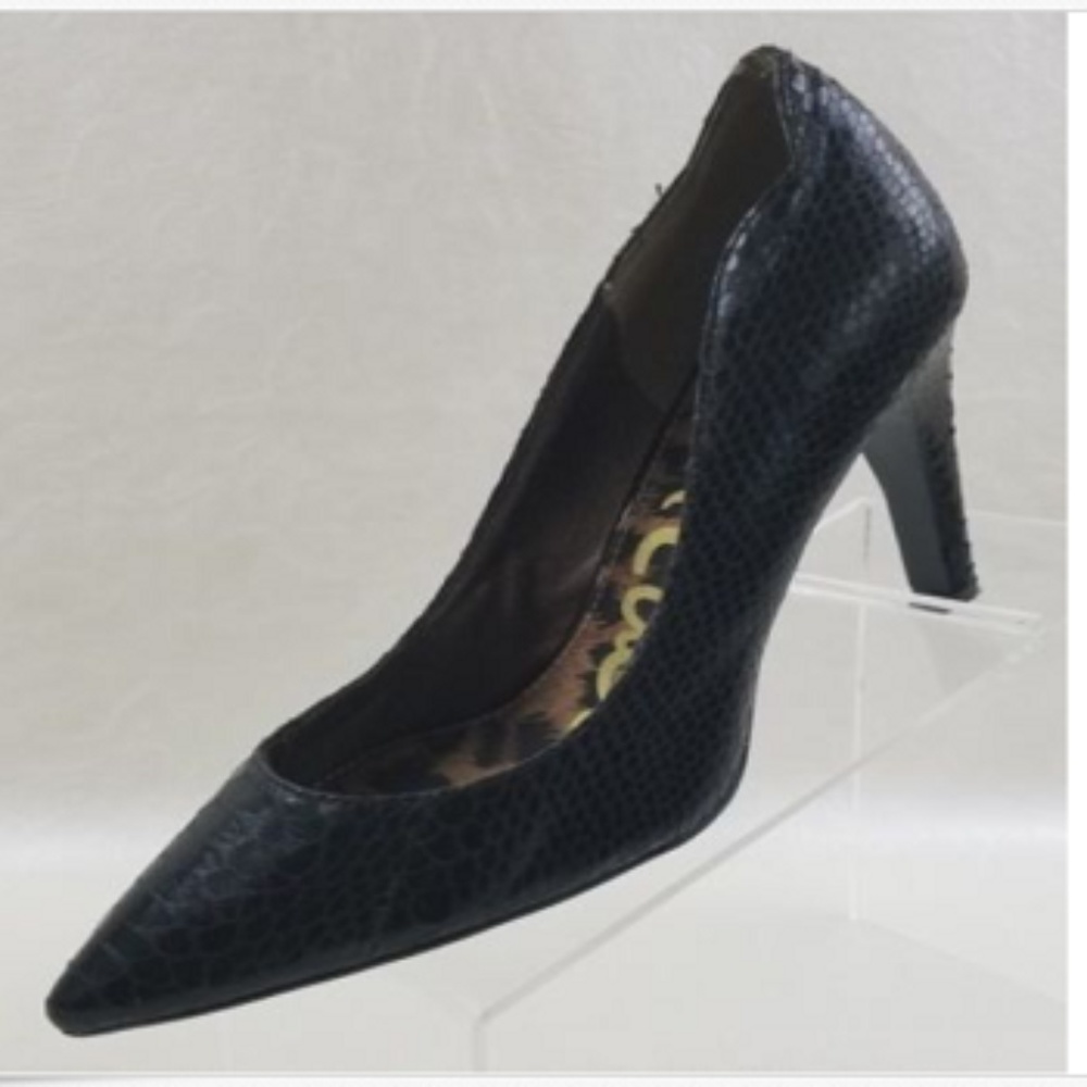 Sam Edelman Sadi Black Snake Print Pumps Size 9M
